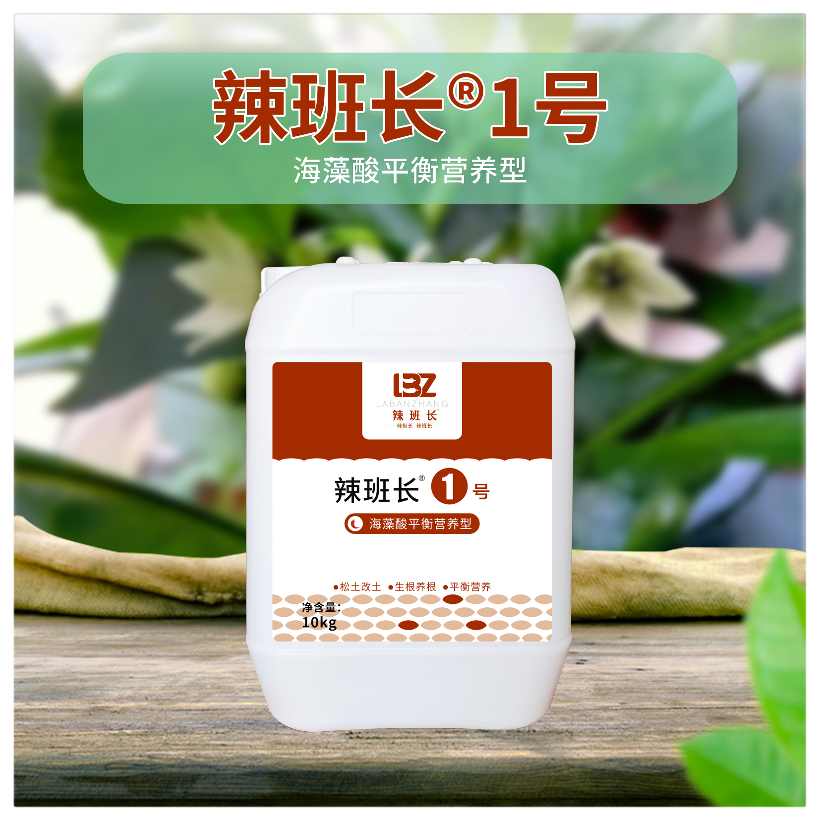 辣班长辣班长1号海藻酸多元素平衡营养型有机肥鱼蛋白桶肥10kg
