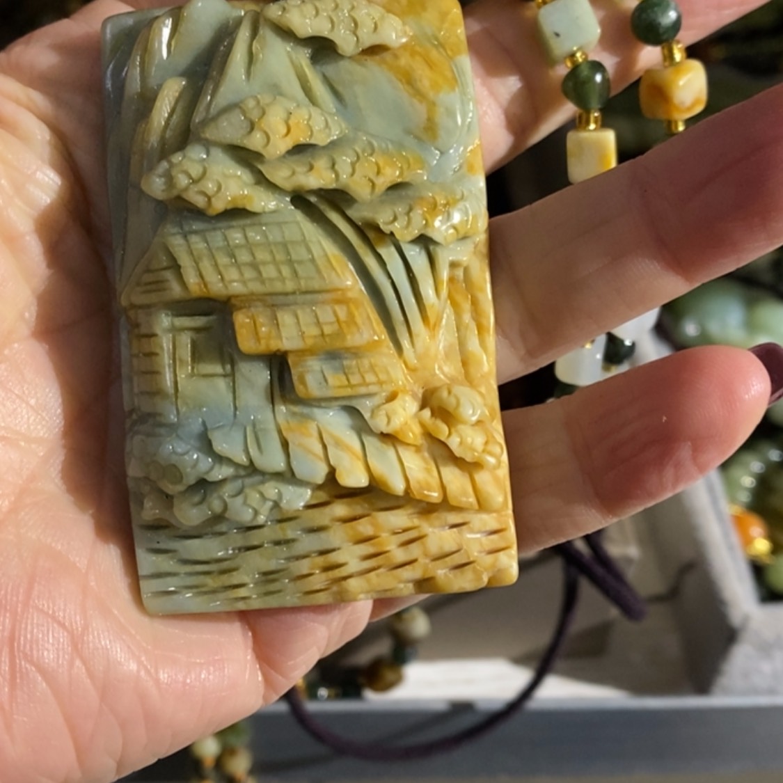 【闪购商品】岫玉毛衣链未镶嵌