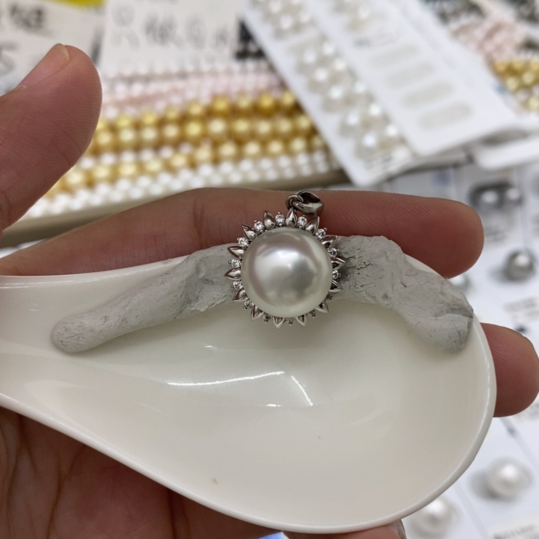 海水珍珠裸珠未镶嵌澳白12.4不含配件