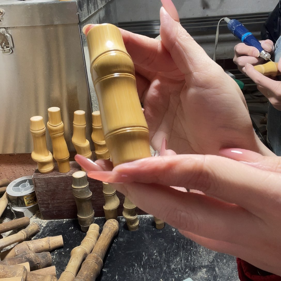 竹木*实心玉竹精品手把件