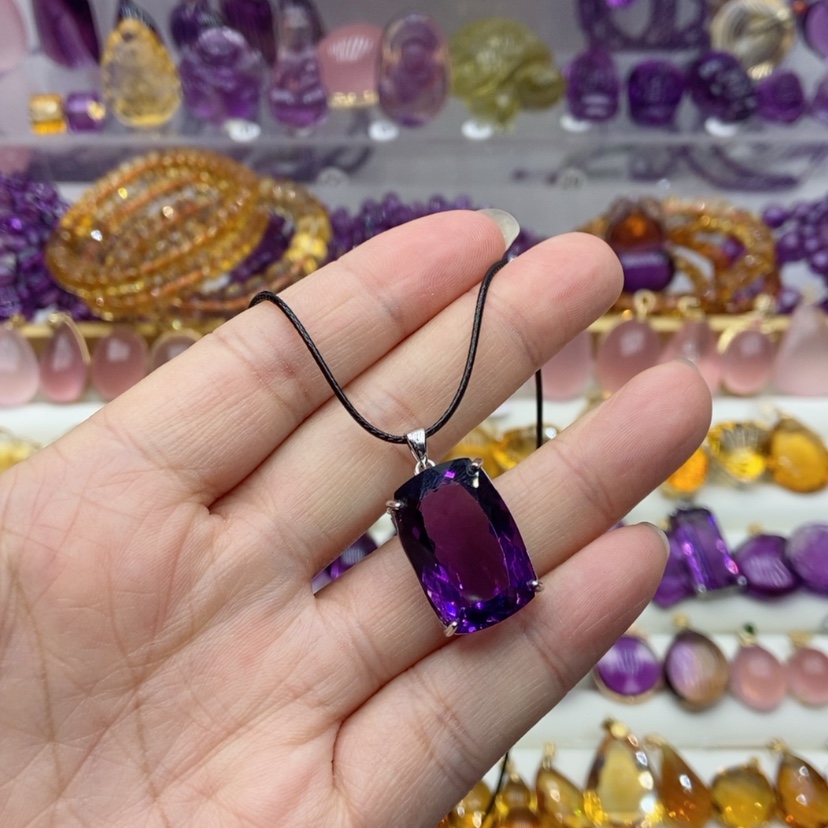 【闪购商品】水晶水晶吊坠银S925镶嵌