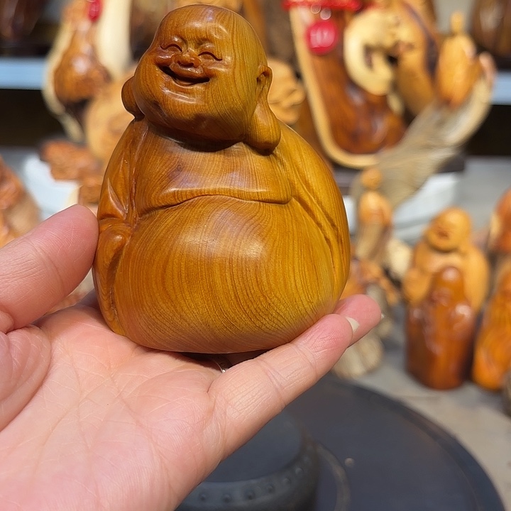 柏木太行崖柏弥勒佛