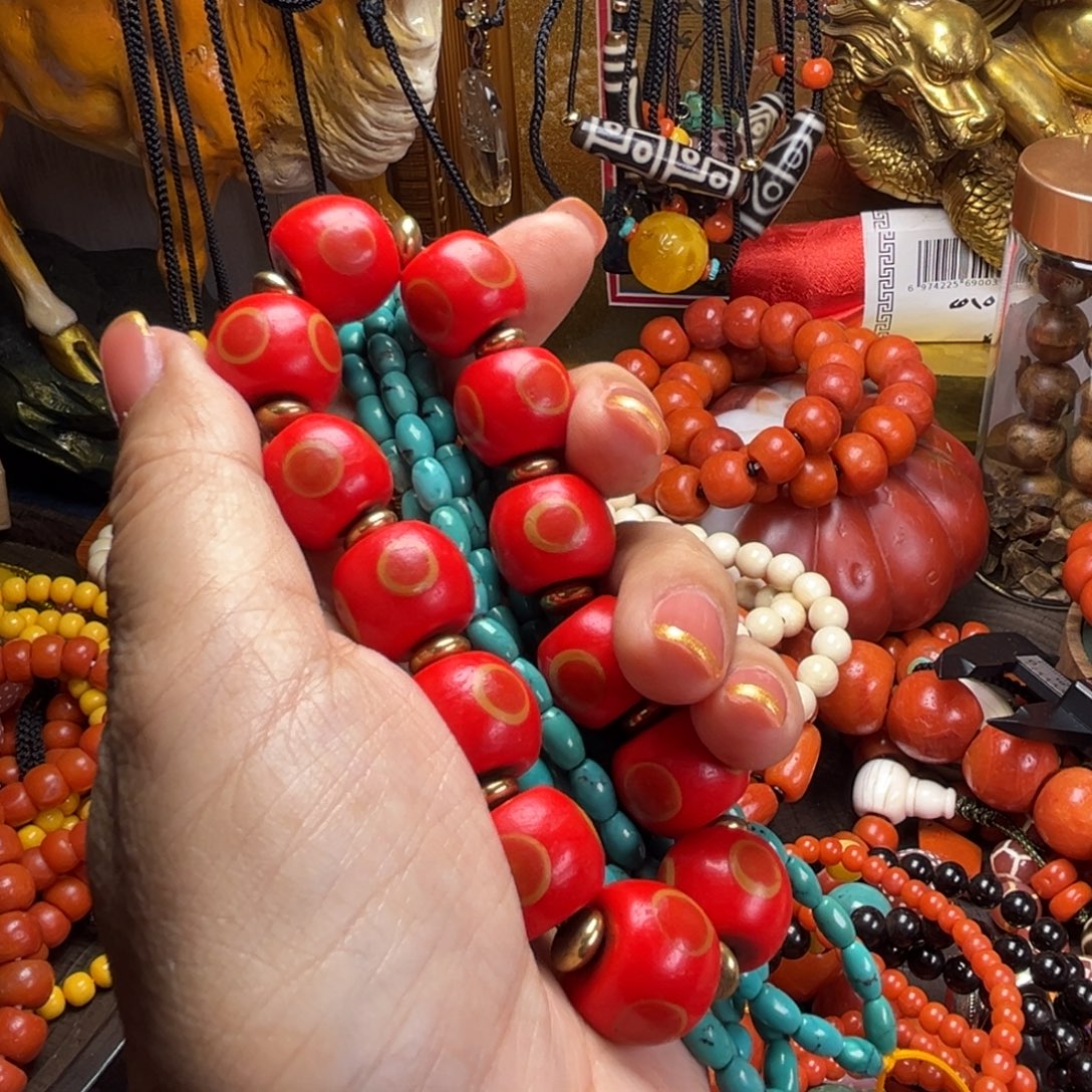 昕***旻颈饰琉璃大漂亮一条