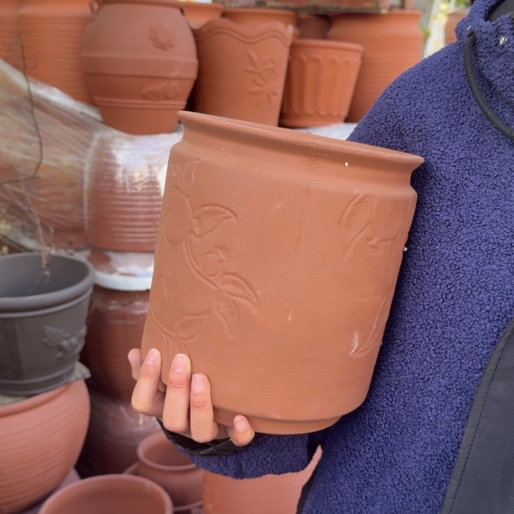 花盆紫砂口20高23宜兴紫砂 瑕疵粗糙花泥
