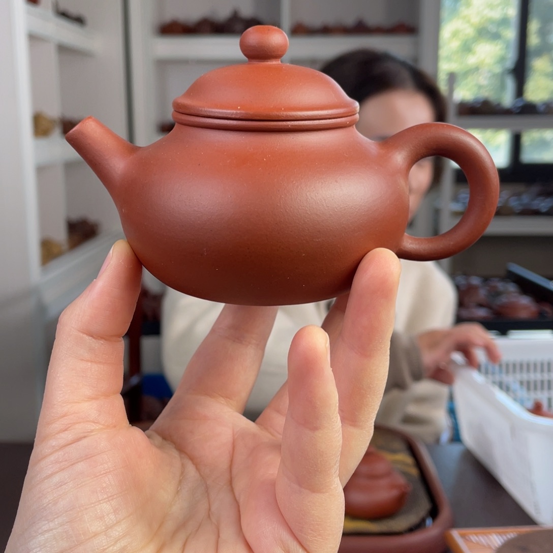 紫砂茶壶红清水伯峻矮潘170cc