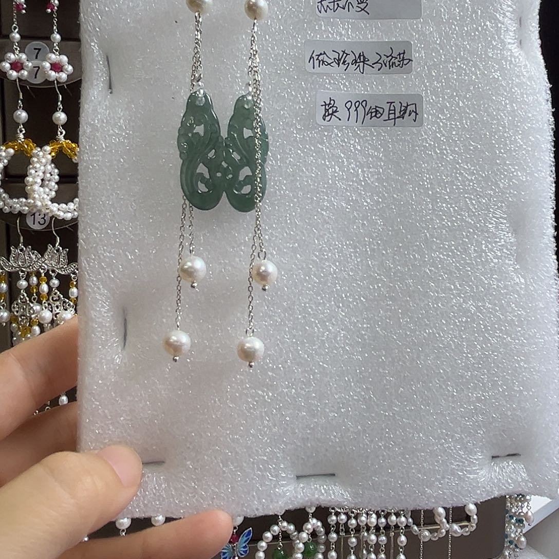 冬***雪925银博雅手作S925纯银耳饰