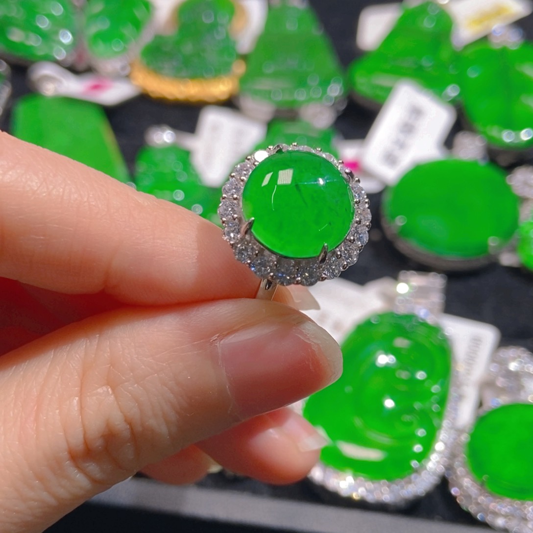 翡翠吊坠(不含链)银S925镶嵌