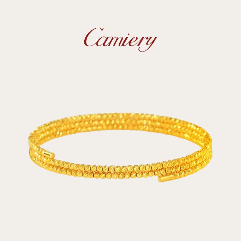  CAMIERY 蹦迪珠三圈手镯记忆手镯新中式百搭时尚