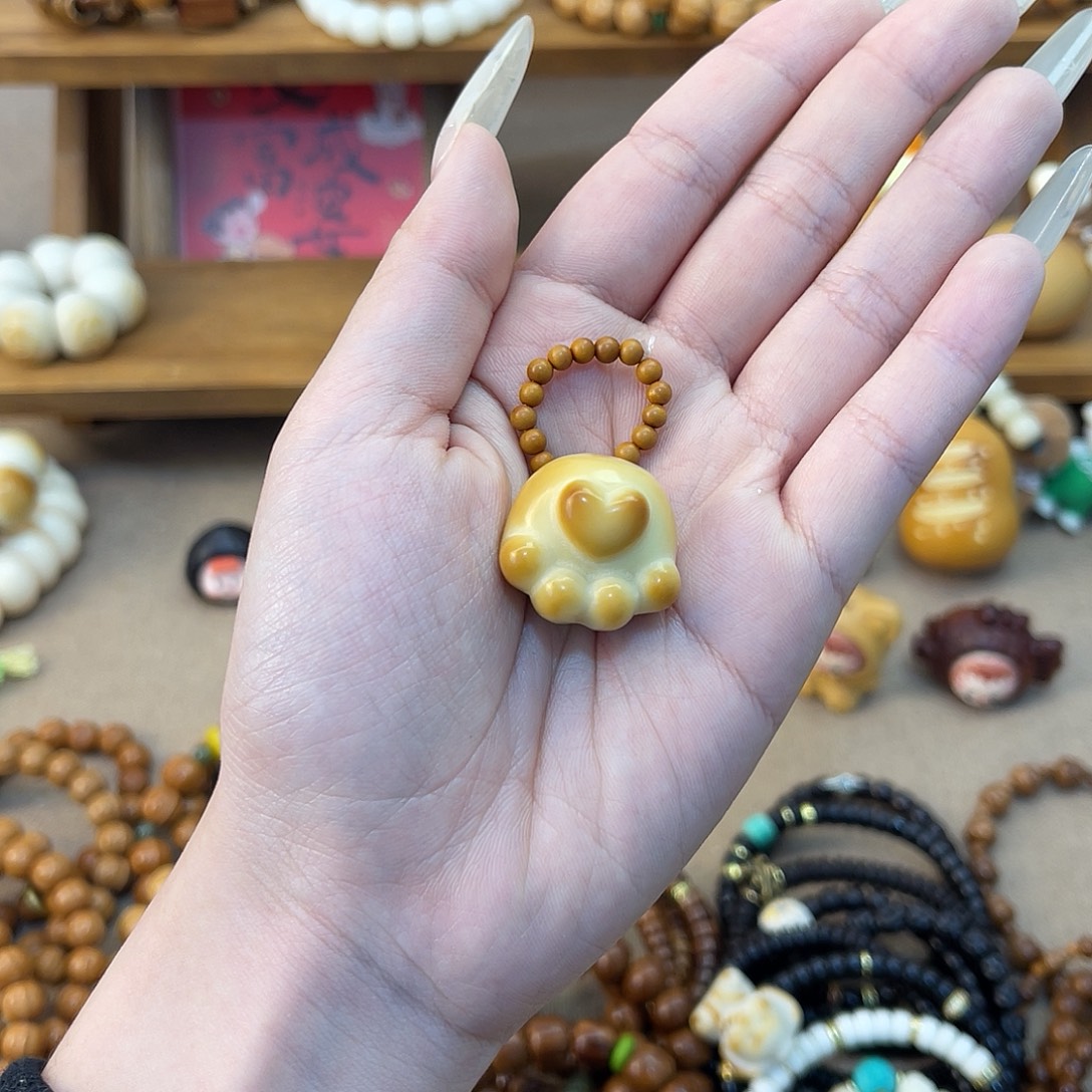 哒***哒菩提根/象牙果吊坠配饰跑环挂在手捻上