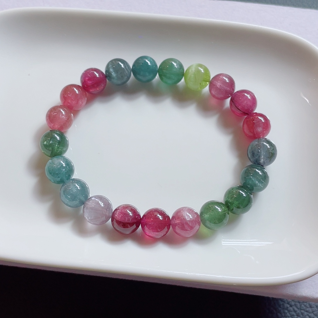 未镶嵌手链碧玺9mm左右
