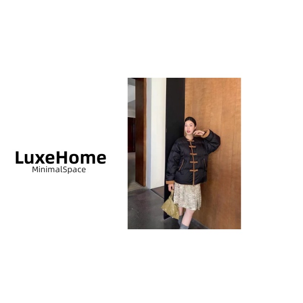 国风盘扣设计款白鸭羽绒服 W8135