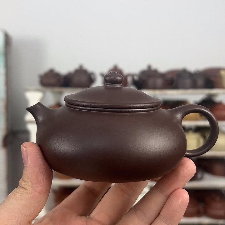 紫砂茶壶紫泥寒江