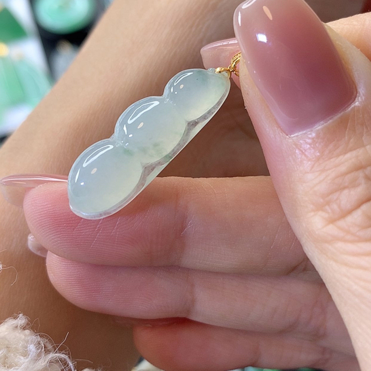 【闪购商品】翡翠吊坠(赠链)18K金镶嵌