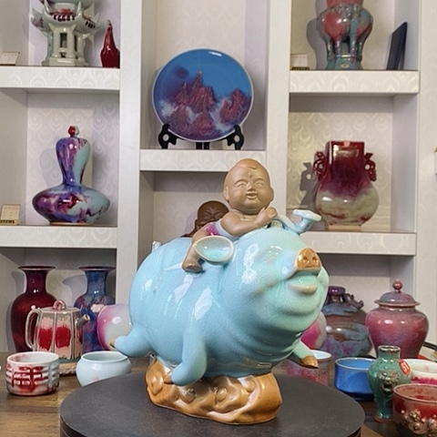 摆件禹州神后钧瓷原产地~