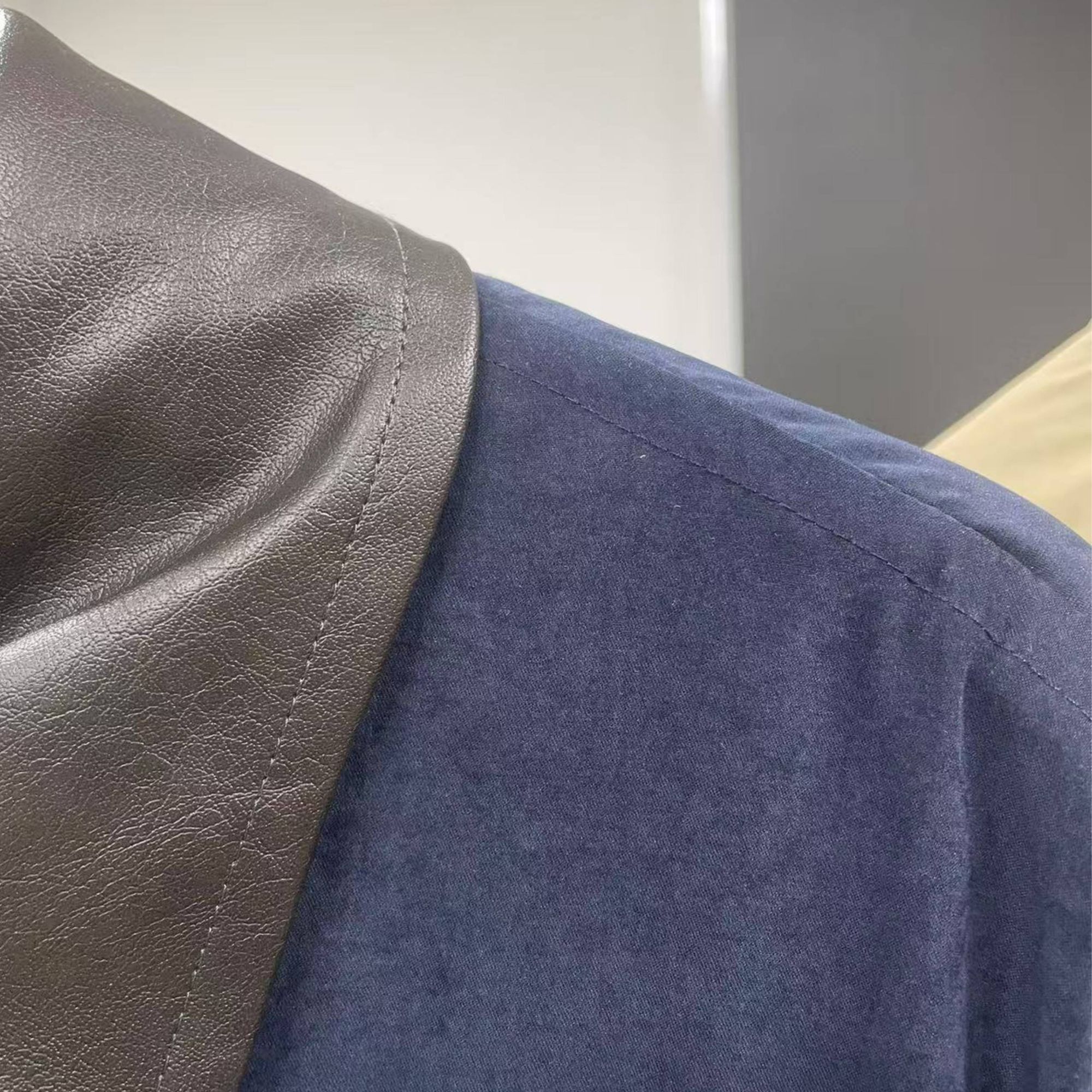 『临时系列』蓝色拼接外套