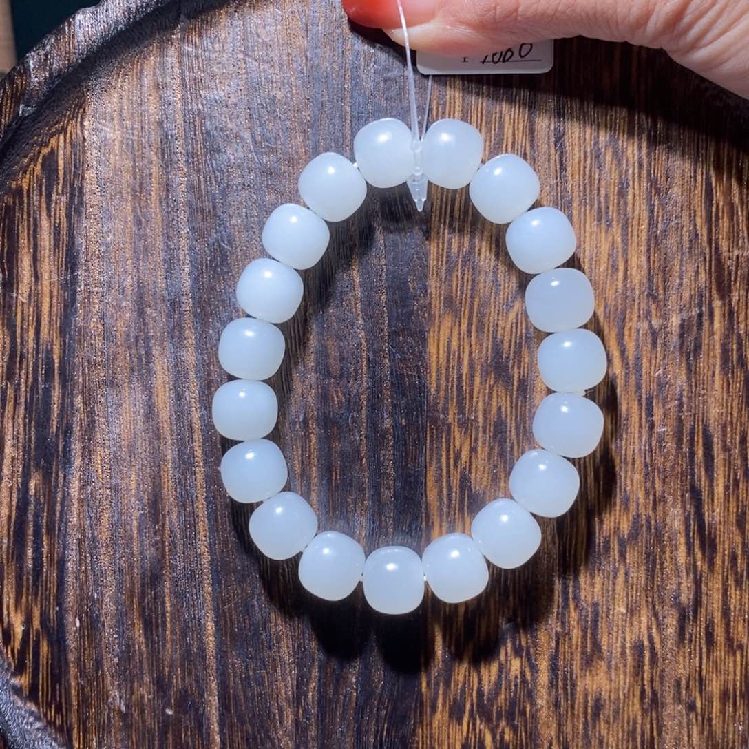 和田玉手串未镶嵌卡12老型