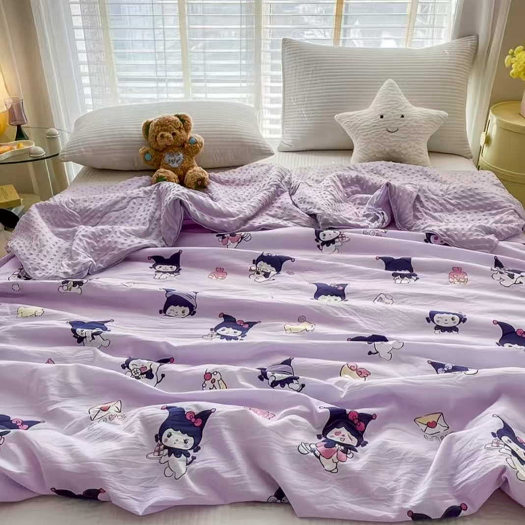 【库洛米豆豆被】100四季柔软透气亲肤加厚豆豆被