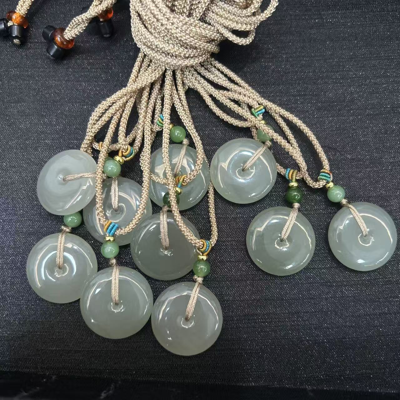 和田玉平安扣套绳（多样性发一件）