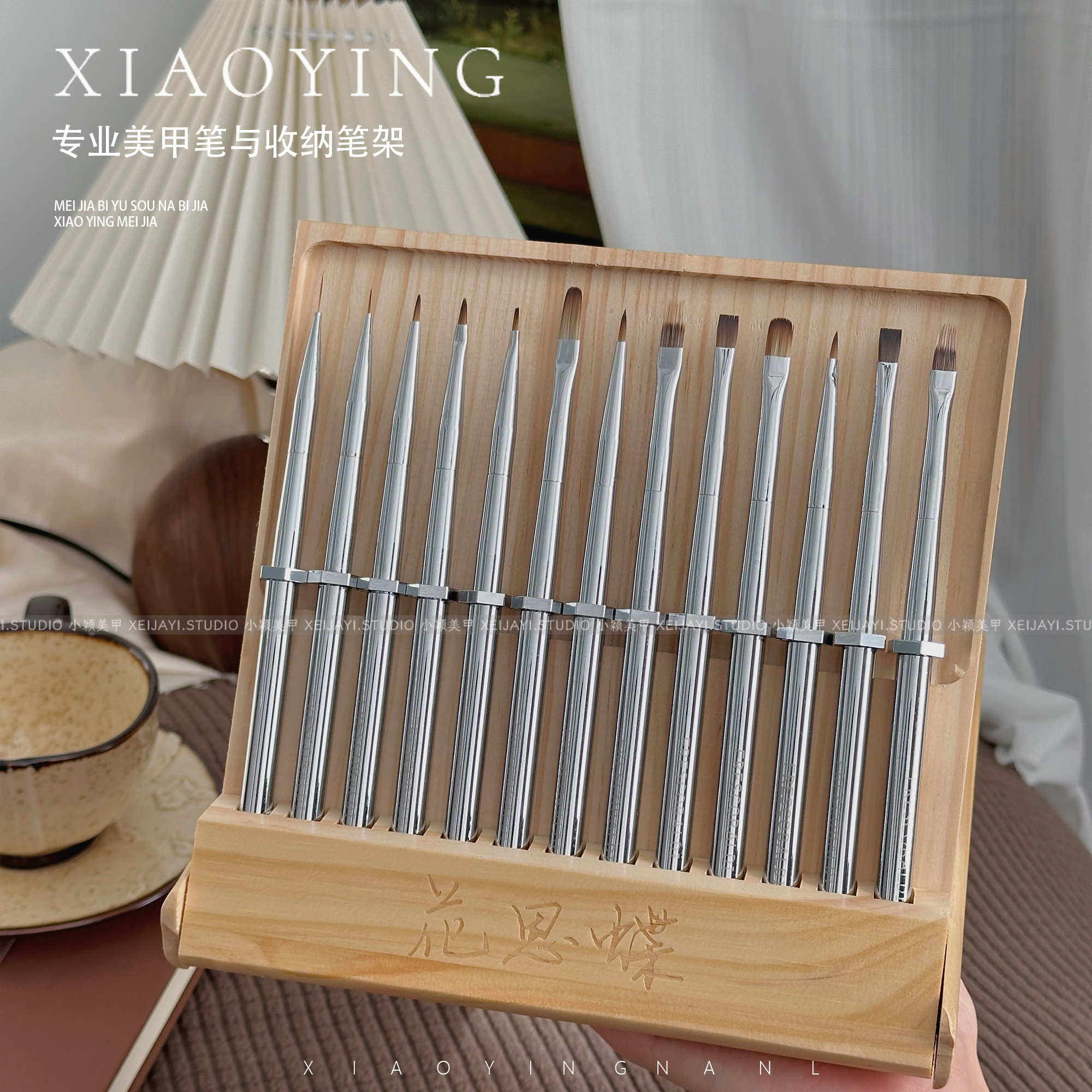 （不带笔架）银杆限定光疗笔12支 美甲光疗笔套装美甲工具