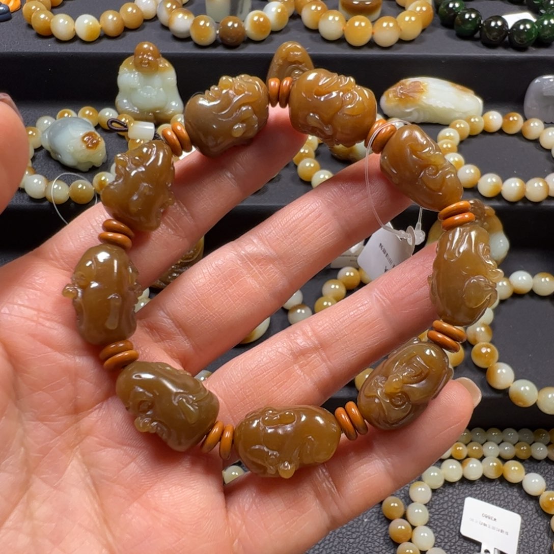 和田玉未镶嵌手链