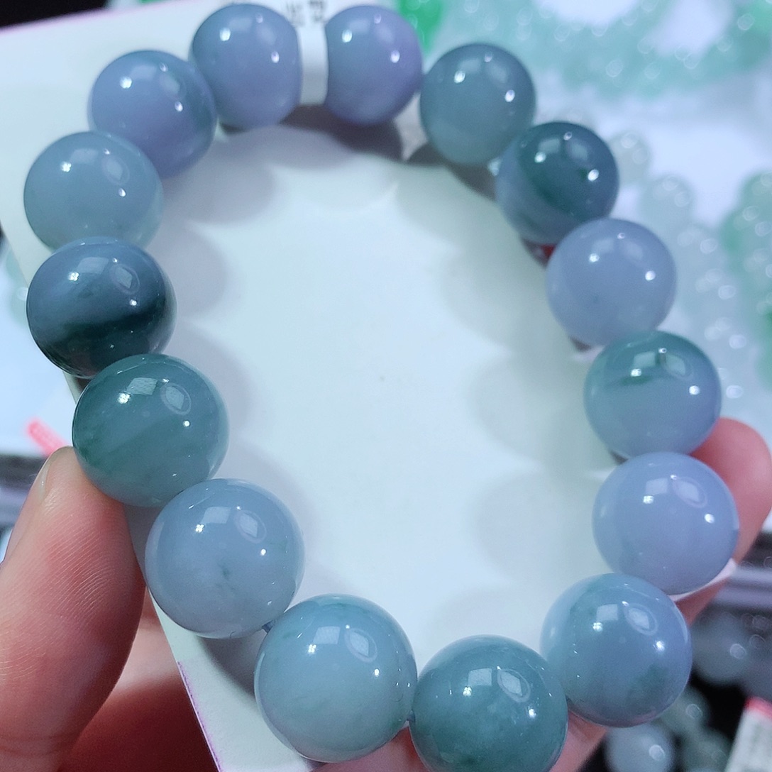 翡翠手链未镶嵌卡14.8