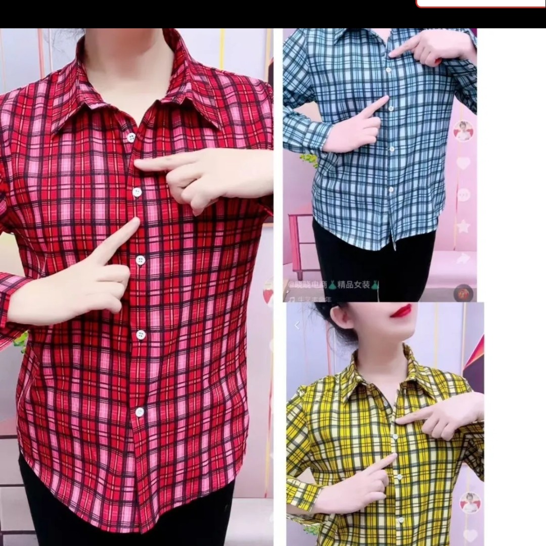 313款格子衬衫休闲百搭减龄