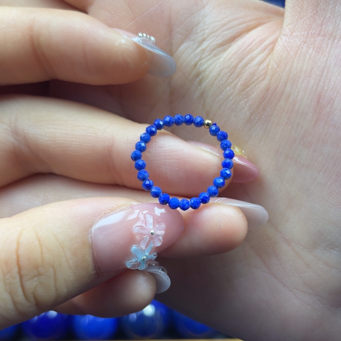 青金石未镶嵌戒指