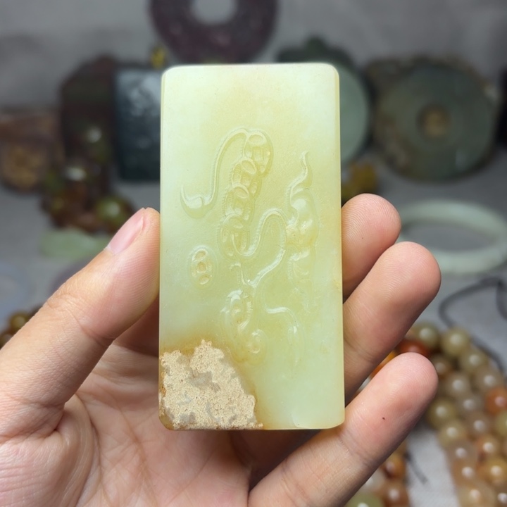 白玉菩提吊坠———-