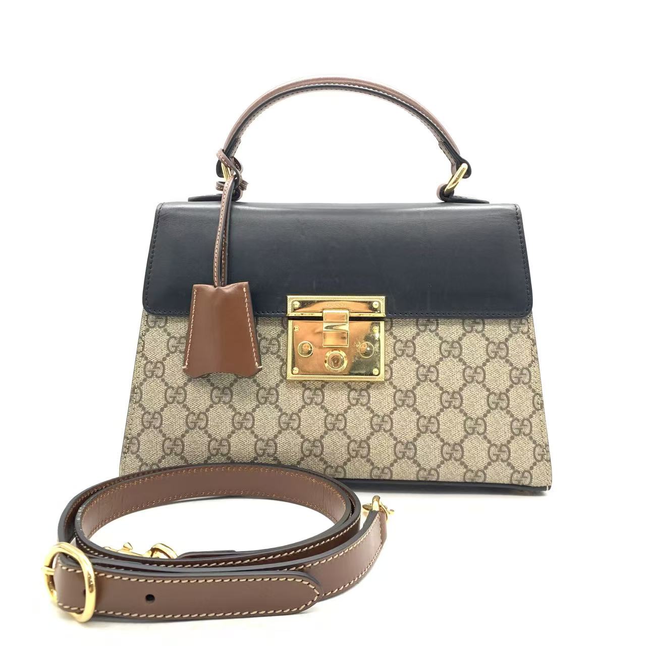 95新 GUCCI/古驰 【安则专属】黑盖中号月光宝盒链条包