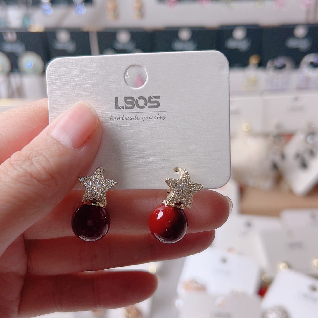 锆石纯铜合金耳环的