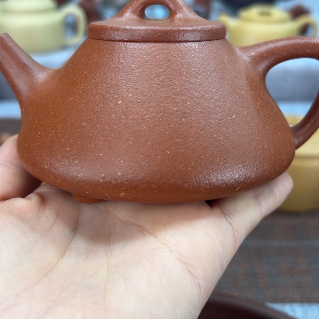 紫砂茶壶纯红降破