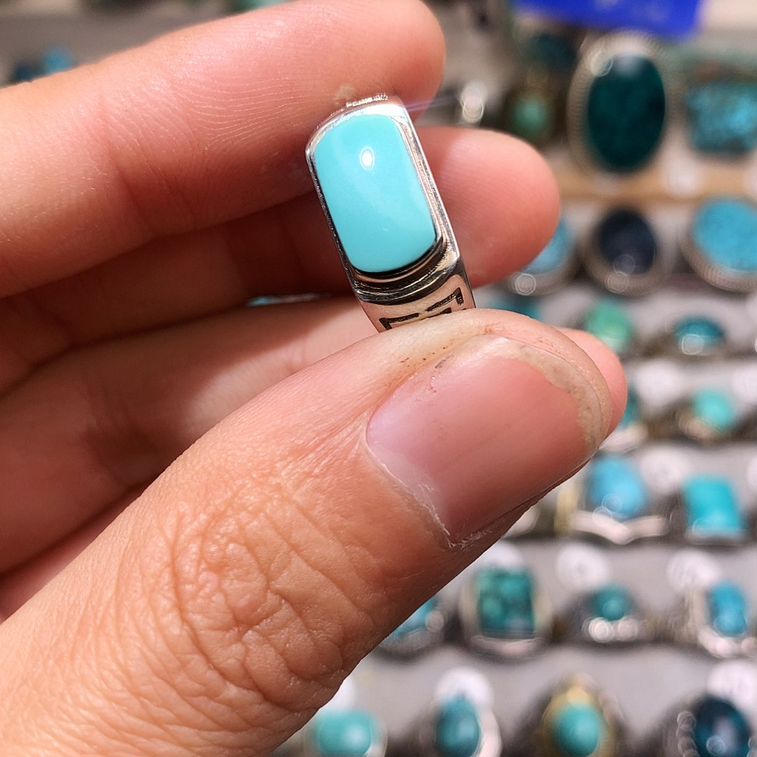 绿松石挂件银S925镶嵌