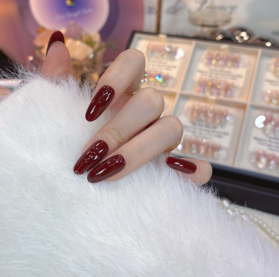 【安可拉红】纯手工穿戴甲可拆卸十片装高级显白美甲