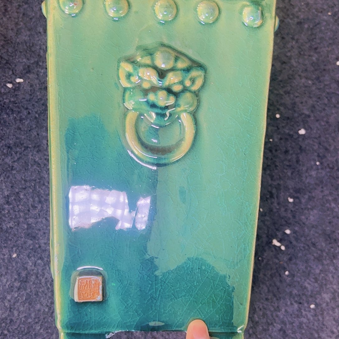 红陶正宗岭南石湾盆放漏