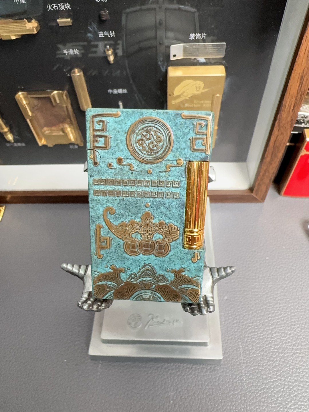 800度火粹青铜纳福高档充气个性创意高颜值朗声打火机