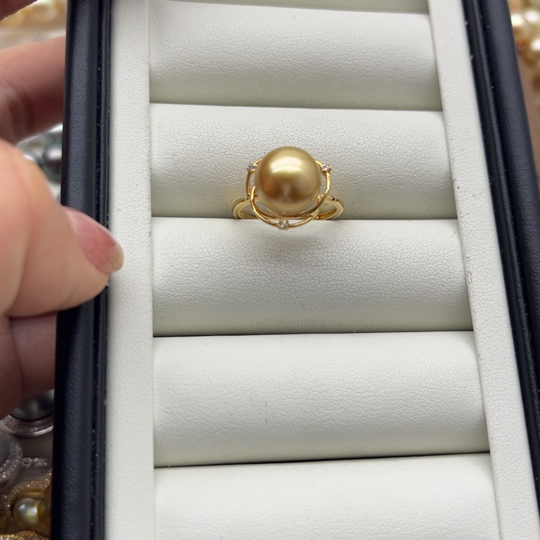 海水珍珠戒指银S925镶嵌