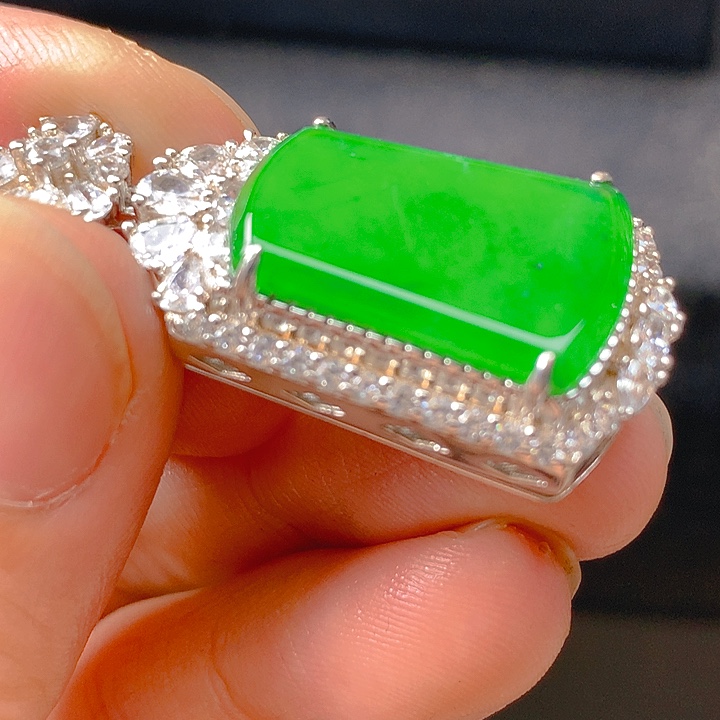 翡翠银S925镶嵌颈饰