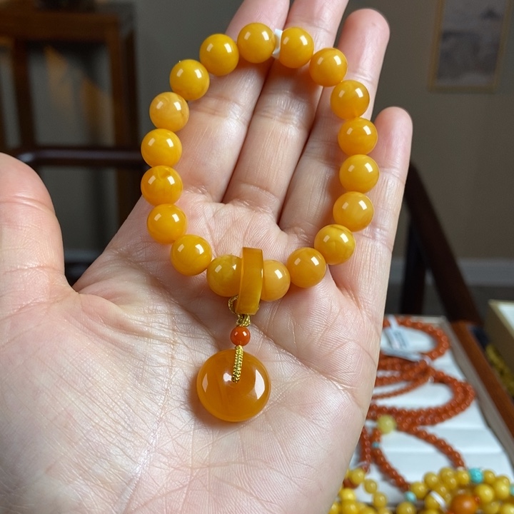 琥珀手链未镶嵌蜜蜡手串10