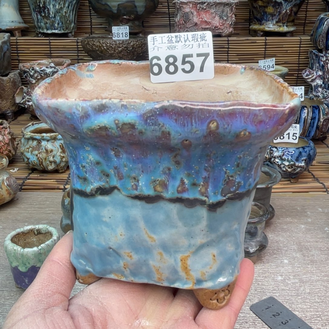 手工花盆默认瑕疵完美者勿拍