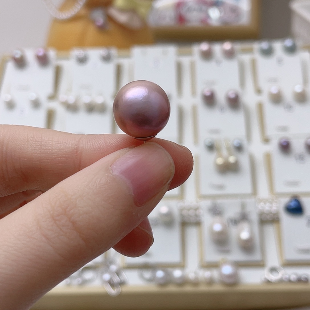 *****淡水珍珠耳饰银S925镶嵌