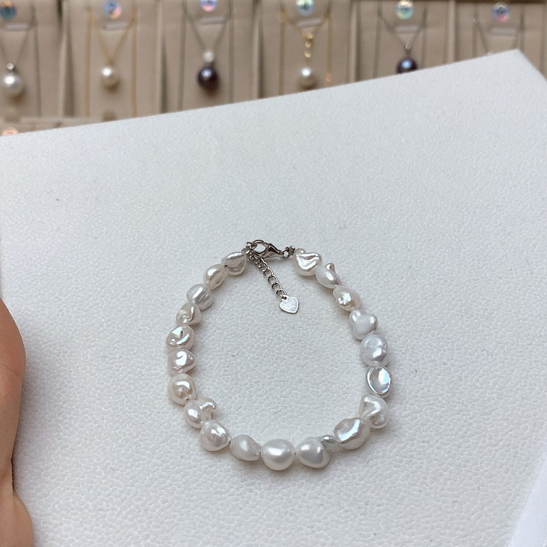 淡水珍珠手链银S925镶嵌
