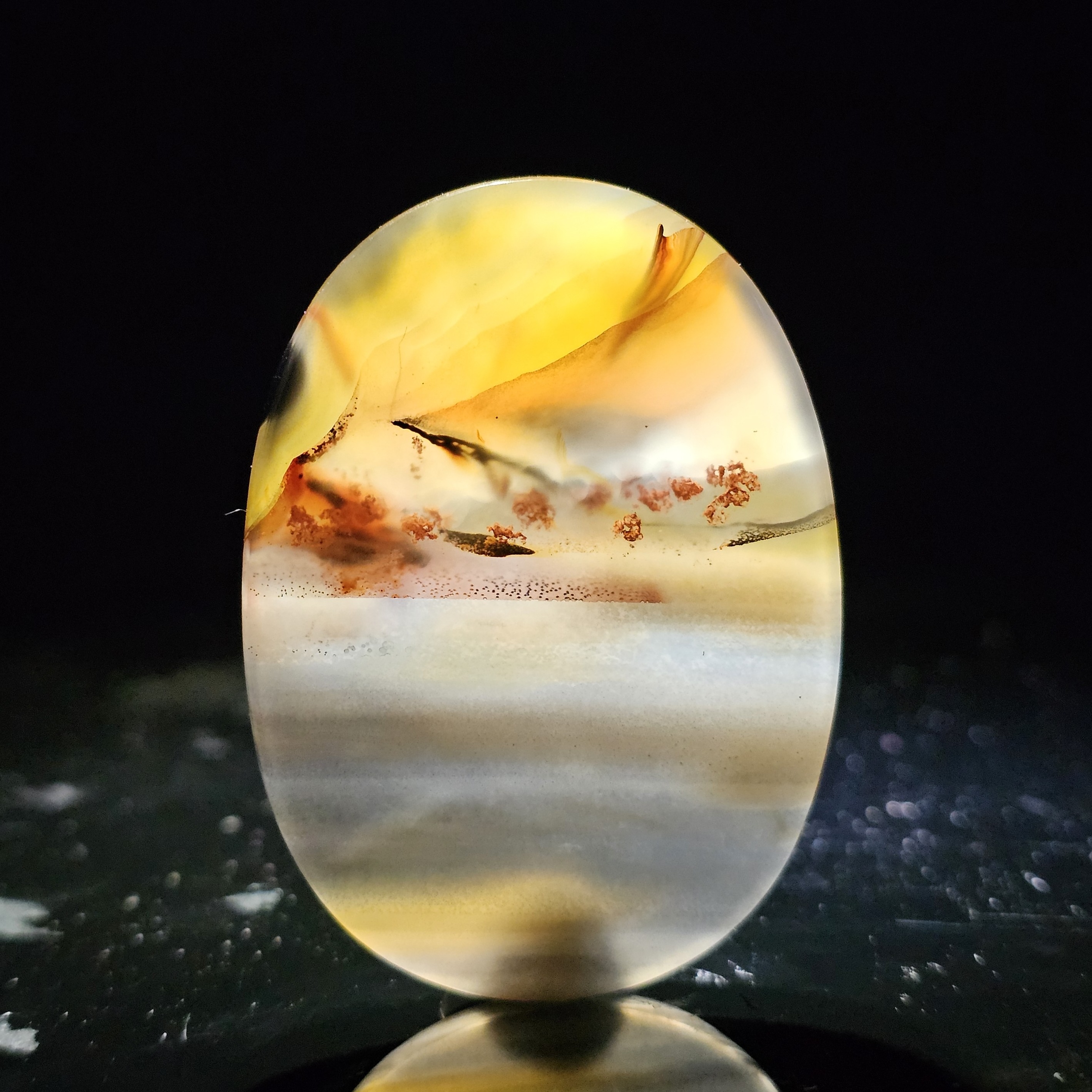 手工抛光风景意境颈饰