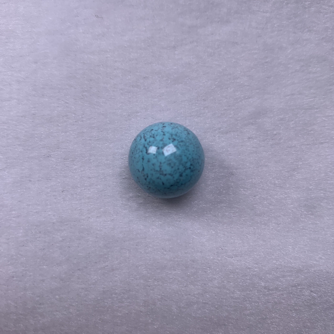 湖北天然原矿高瓷绿松石圆珠14.2mm