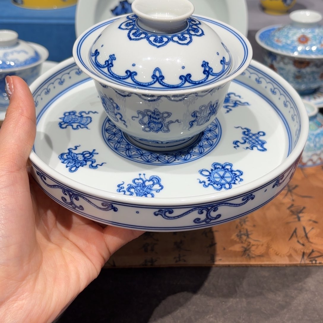 瓷片手工手绘陶瓷茶具