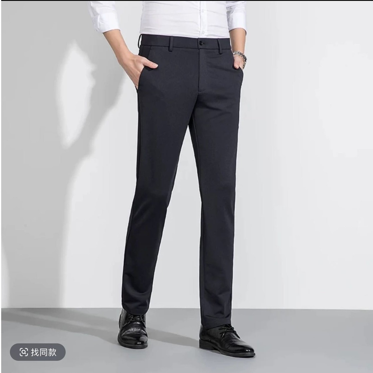 25年新款总裁男士修身简约轻奢商务休闲裤男士小直筒【秋裤】