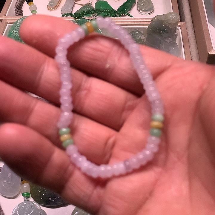 翡翠未镶嵌挂件珠链