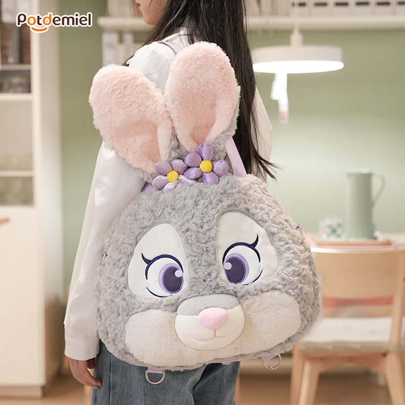 【现货现发】potdemiel迪士尼正版疯狂动物城朱迪尼克玫瑰绒大脸包