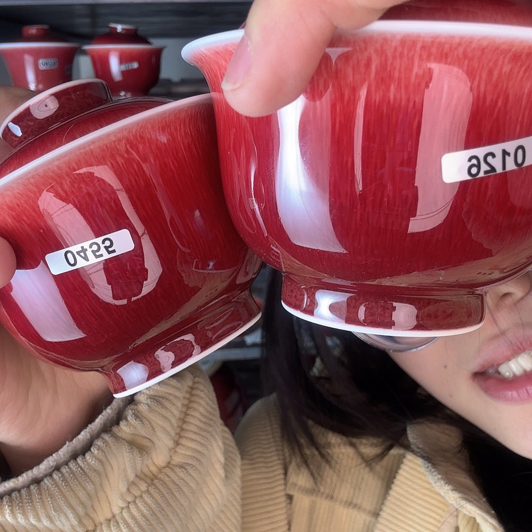 瓷片景德镇郎红陶瓷