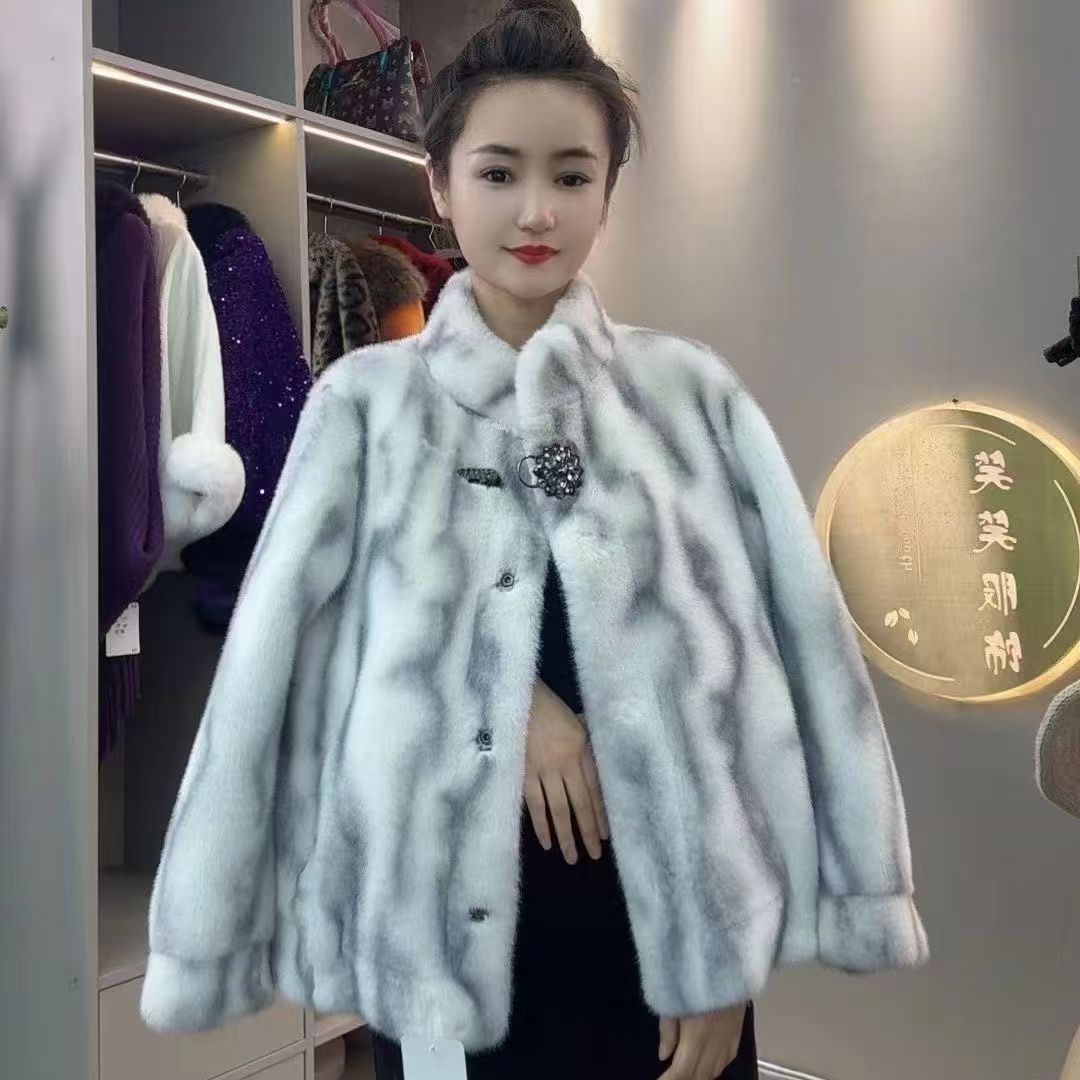 [笑笑专属]新款冬季立领加厚保暖防风显气质轻奢款女貂绒外套2008