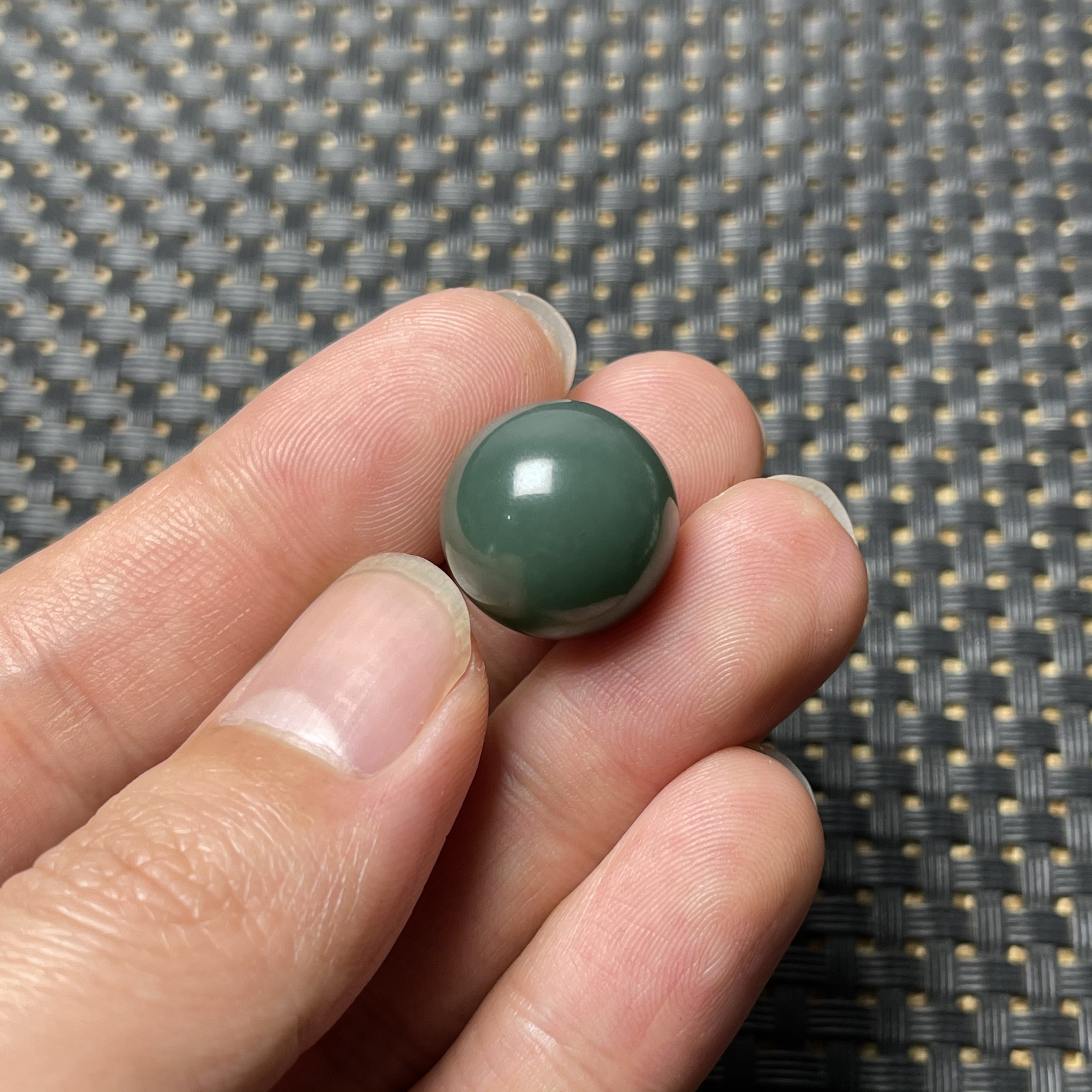 菠菜绿碧玉珠子和田玉籽玉卡16圆珠单珠多宝项链锁骨链耳坠顶珠润